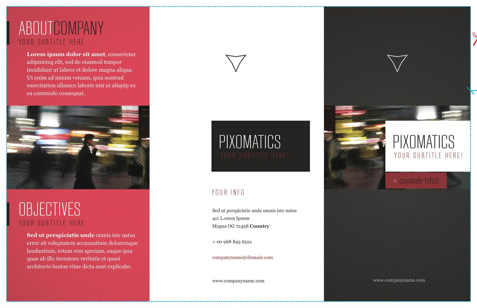 Free Corporate Tri Fold Brochure Template (Ai) Throughout Country Brochure Template