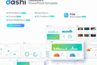 Free Dashboard Powerpoint Template - Ppt Presentation inside Project Dashboard Template Powerpoint Free