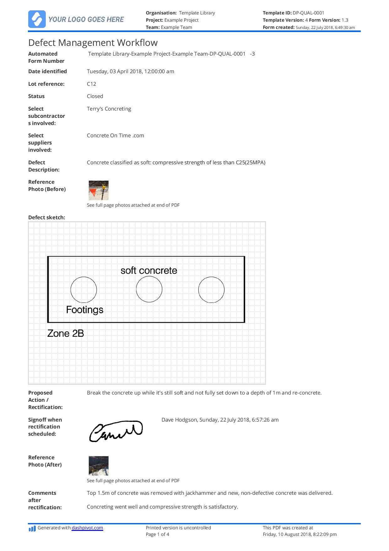 Free Defect Report Template (Better Than Word Doc And Excel) Throughout Building Defect Report Template