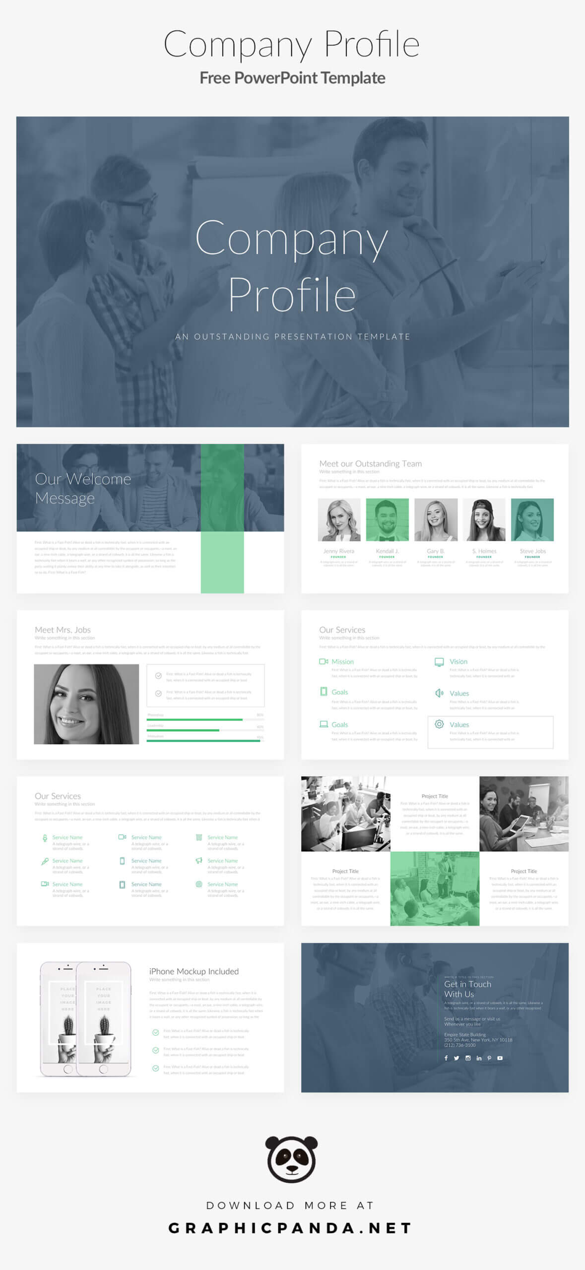 Free Download: Company Profile Powerpoint Template Throughout Biography Powerpoint Template