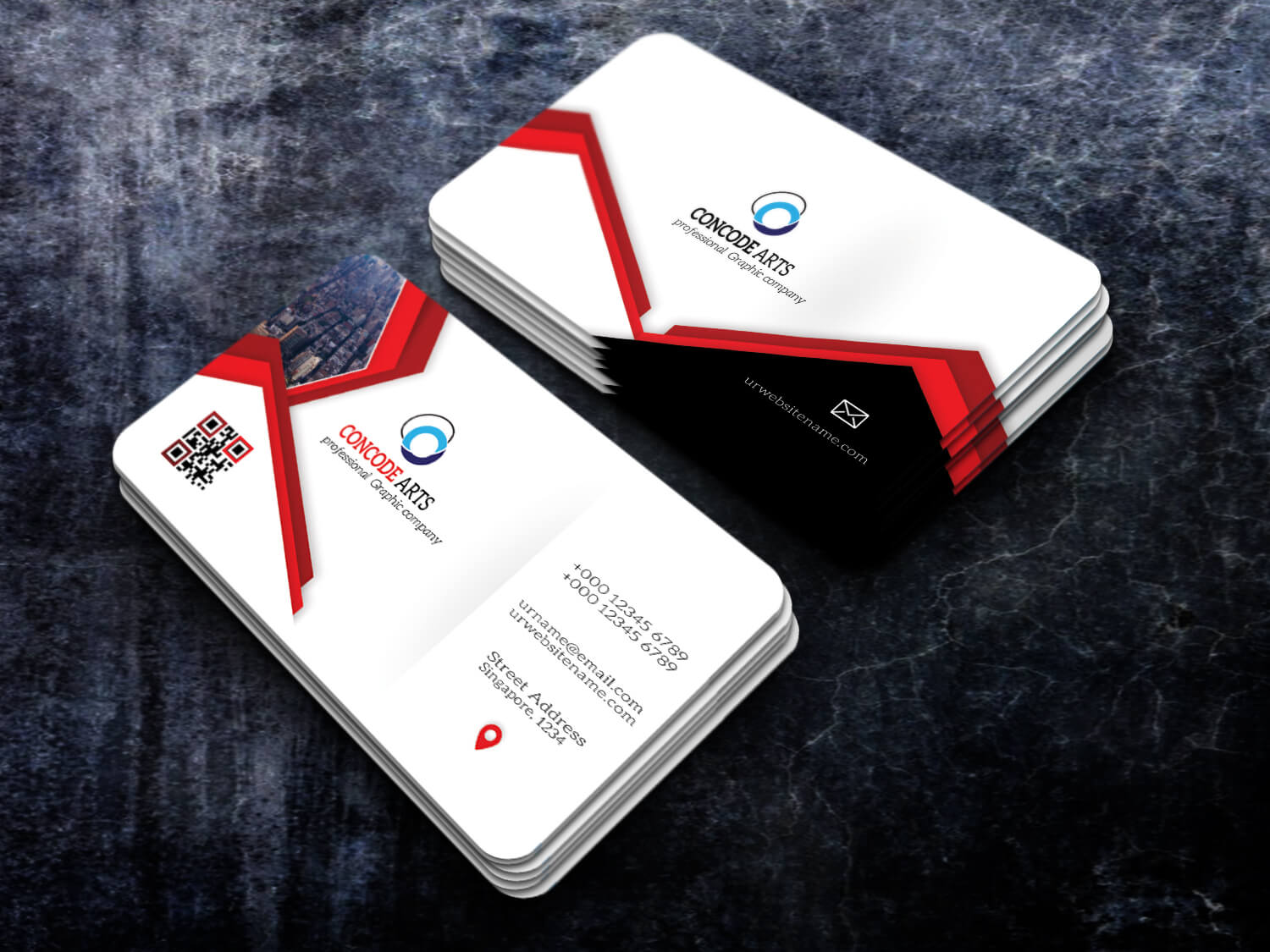 Free Download Professional And Creative Red Business Cards Throughout Templates For Visiting Cards Free Downloads