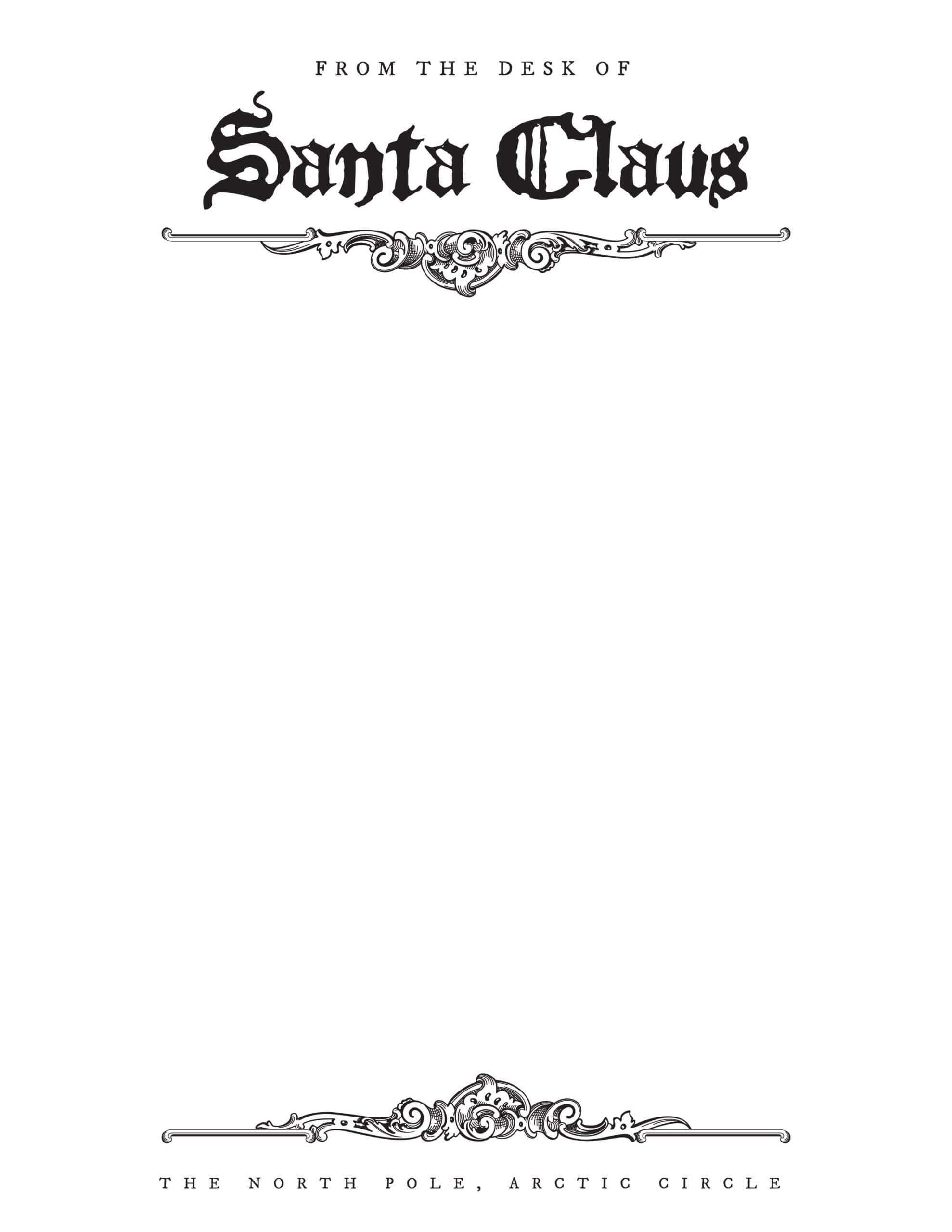 Free Download | Santa Letter Template, Santa Letter, Lettering Regarding Blank Letter From Santa Template