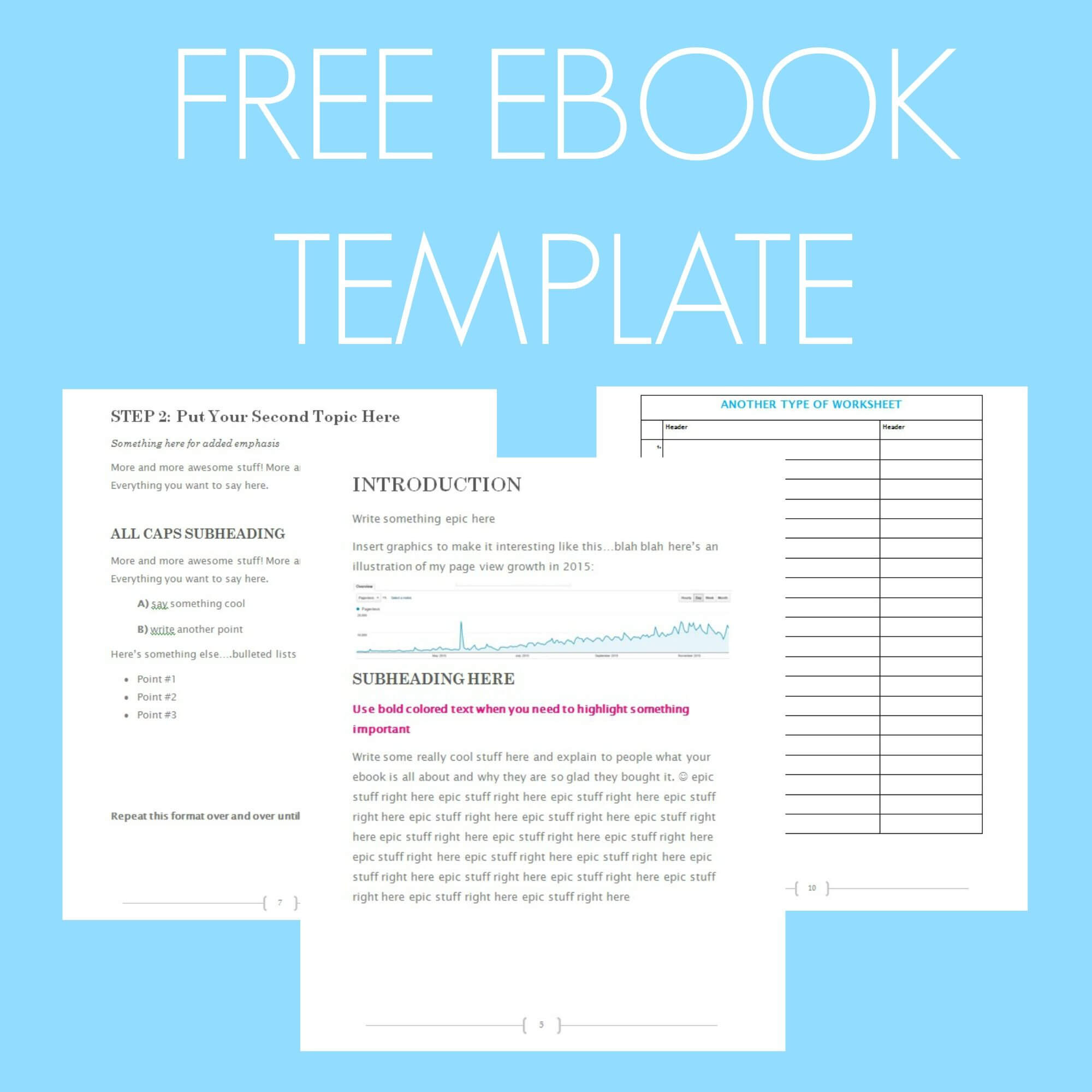 Free Ebook Template – Preformatted Word Document | Words Intended For Header Templates For Word