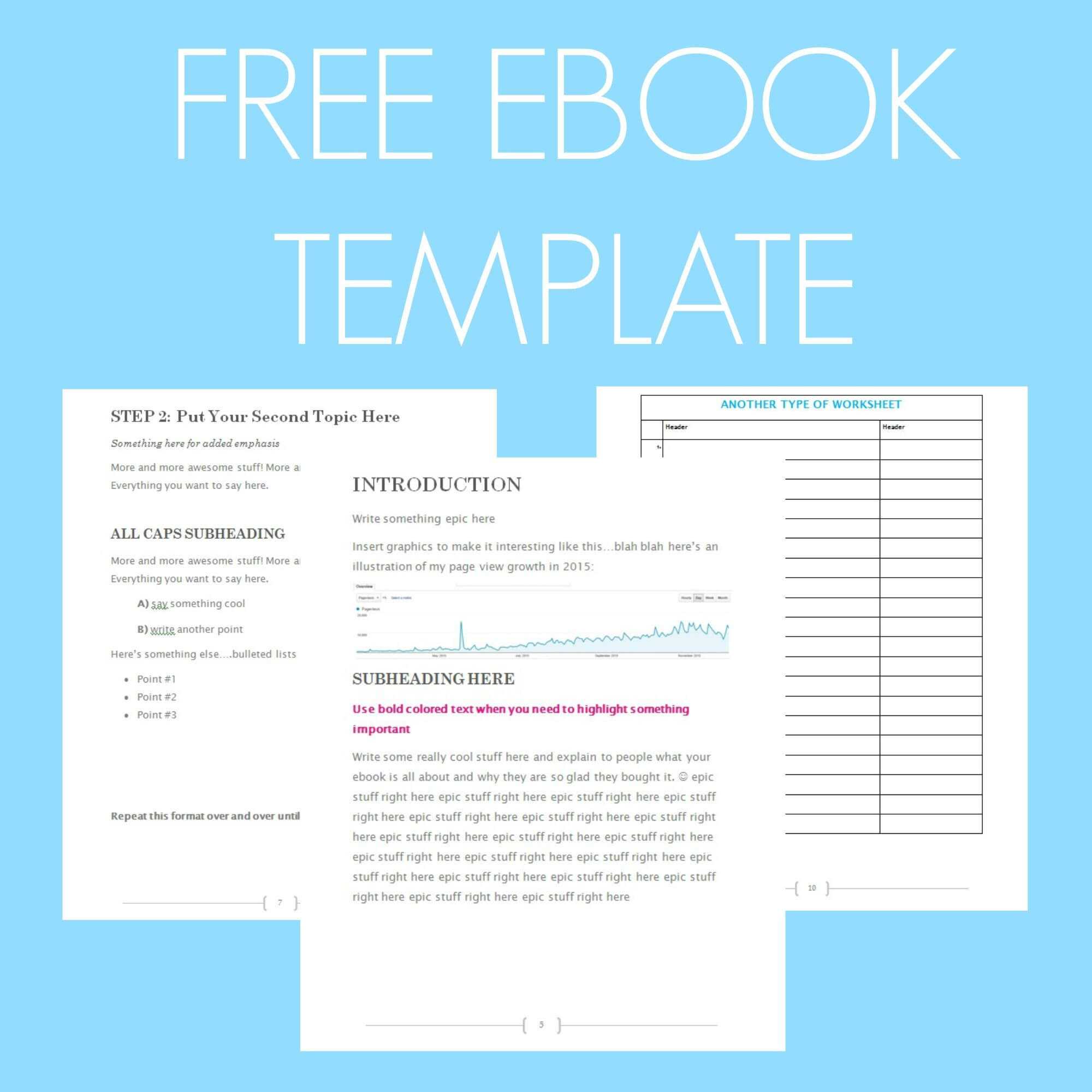 Free Ebook Template – Preformatted Word Document | Words Pertaining To Another Word For Template