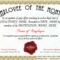 Free Employee Of The Month Certificate Template At Pertaining To Best Employee Award Certificate Templates