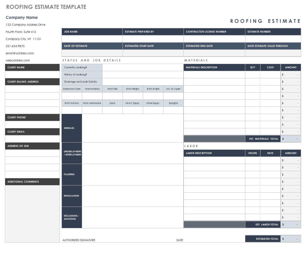 Free Estimate Templates | Smartsheet Inside Work Estimate Template Word