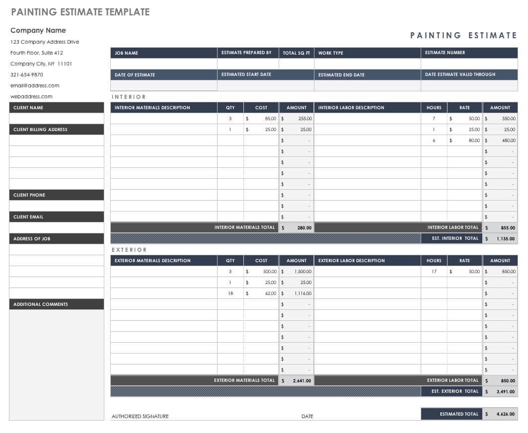 Free Estimate Templates | Smartsheet Intended For Work Estimate Template Word