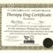 Free Free Service Dog Certification Download Exclusive Dog Inside Service Dog Certificate Template