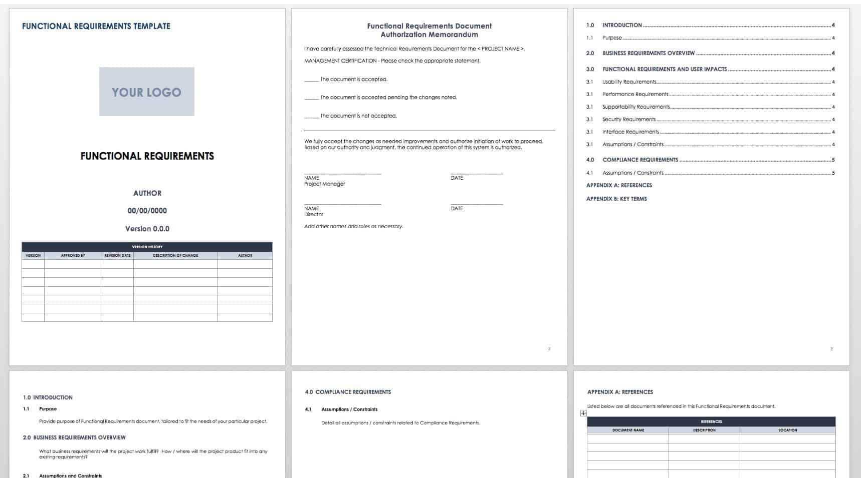 Free Functional Specification Templates | Smartsheet Within Product Requirements Document Template Word