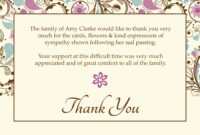 Free Funeral Thank You Cards Templates Ideas | Funeral Thank for Sympathy Thank You Card Template