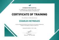 Free Hospital Training Certificate | Training Certificate within Template For Training Certificate