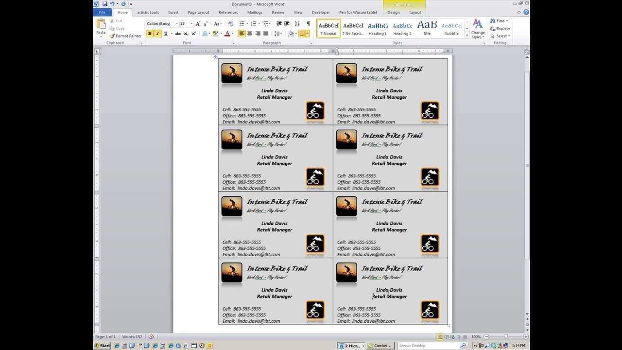 Free How To Make Business Cards Using Word 2013 Design Card Pertaining To How To Create A Template In Word 2013