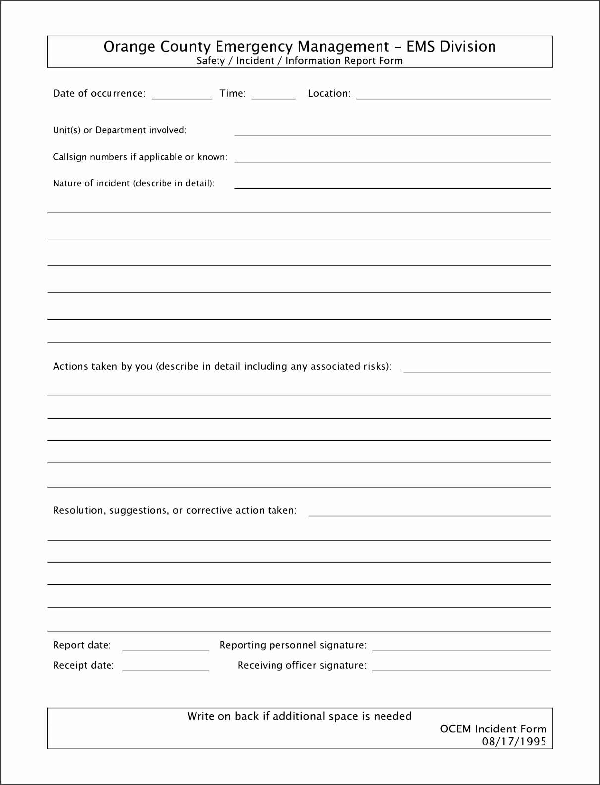 Free Incident Report Template – Fiveoutsiders Inside Ohs Incident Report Template Free