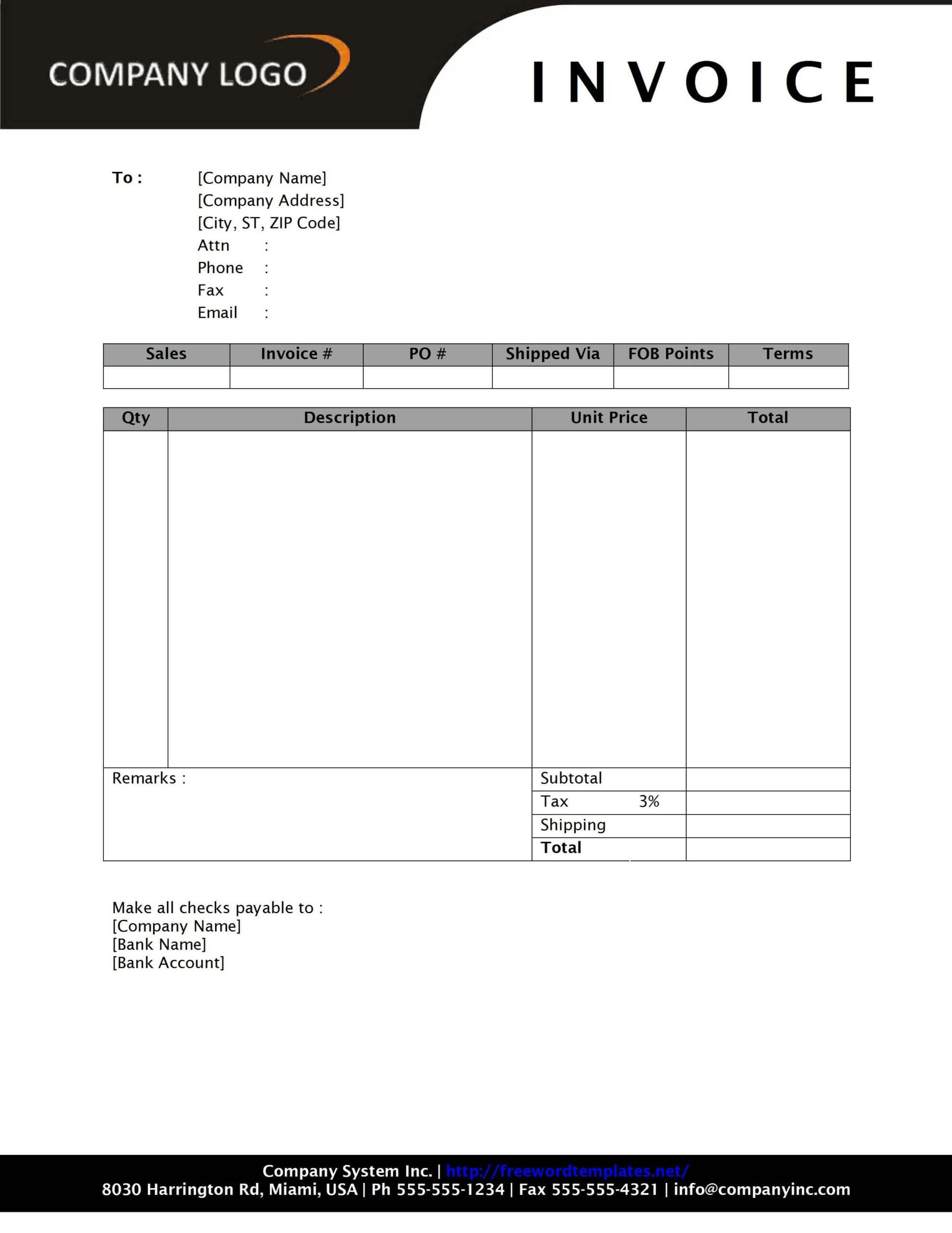 Free Invoice Template Downloads Invoice Template Free 2016 In Free Downloadable Invoice Template For Word
