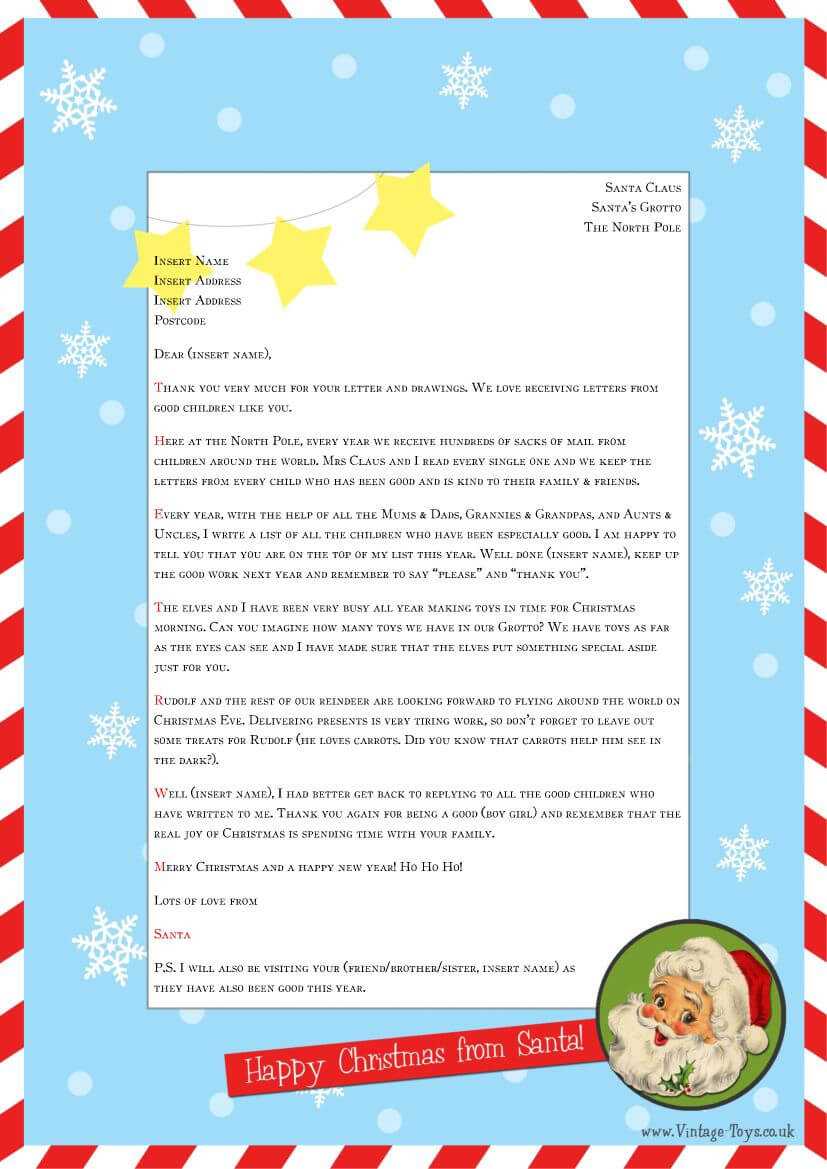 Free “Letter From Santa” Template For You To Download And Regarding Letter From Santa Template Word