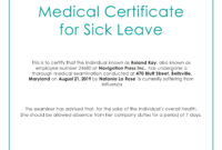 Free Medical Certificate For Sick Leave | Medical intended for Fake Medical Certificate Template Download
