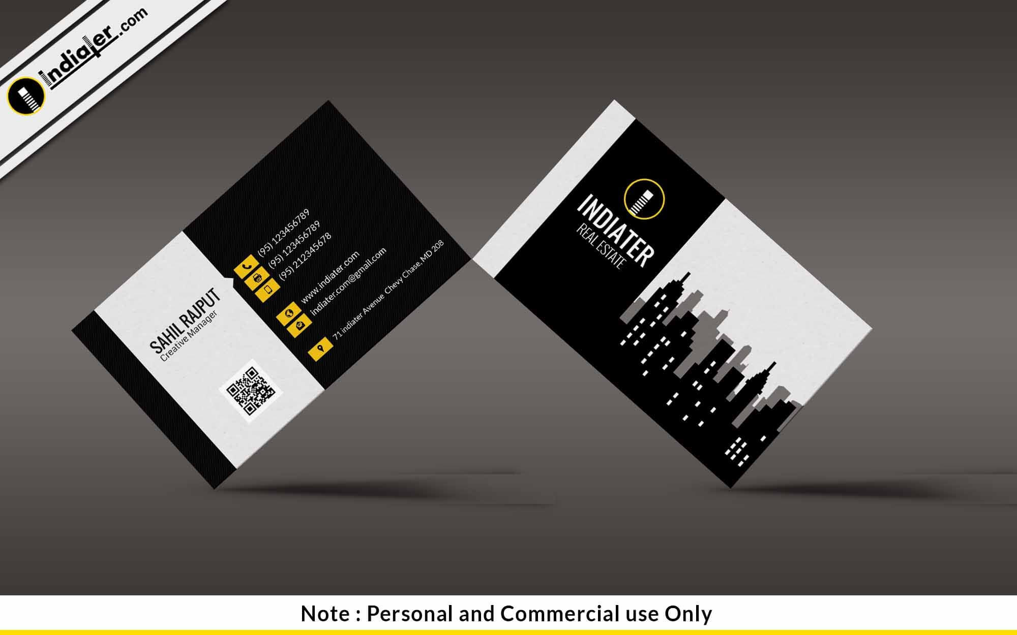 Free Modern Real Estate Business Card Psd Template | Free In Real Estate Business Cards Templates Free