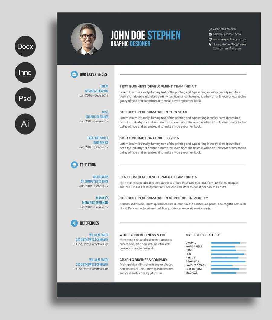 Free Ms.word Resume And Cv Template | Free Cv Template Word With Regard To Free Resume Template Microsoft Word