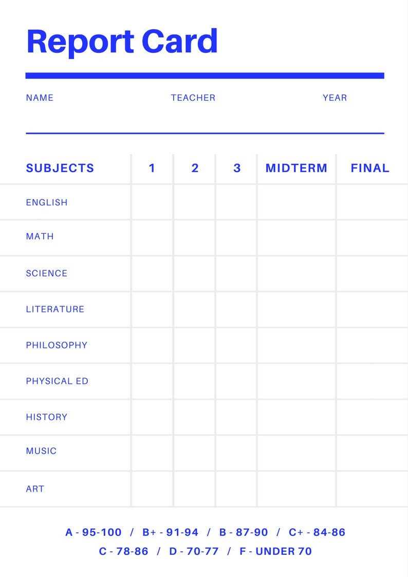 Free Online Report Card Maker: Design A Custom Report Card Throughout Result Card Template