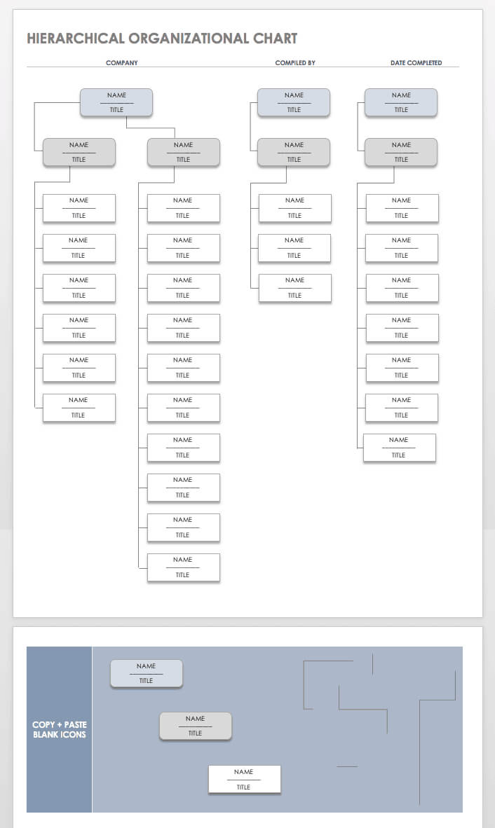 Free Organization Chart Templates For Word | Smartsheet Within Word Org Chart Template