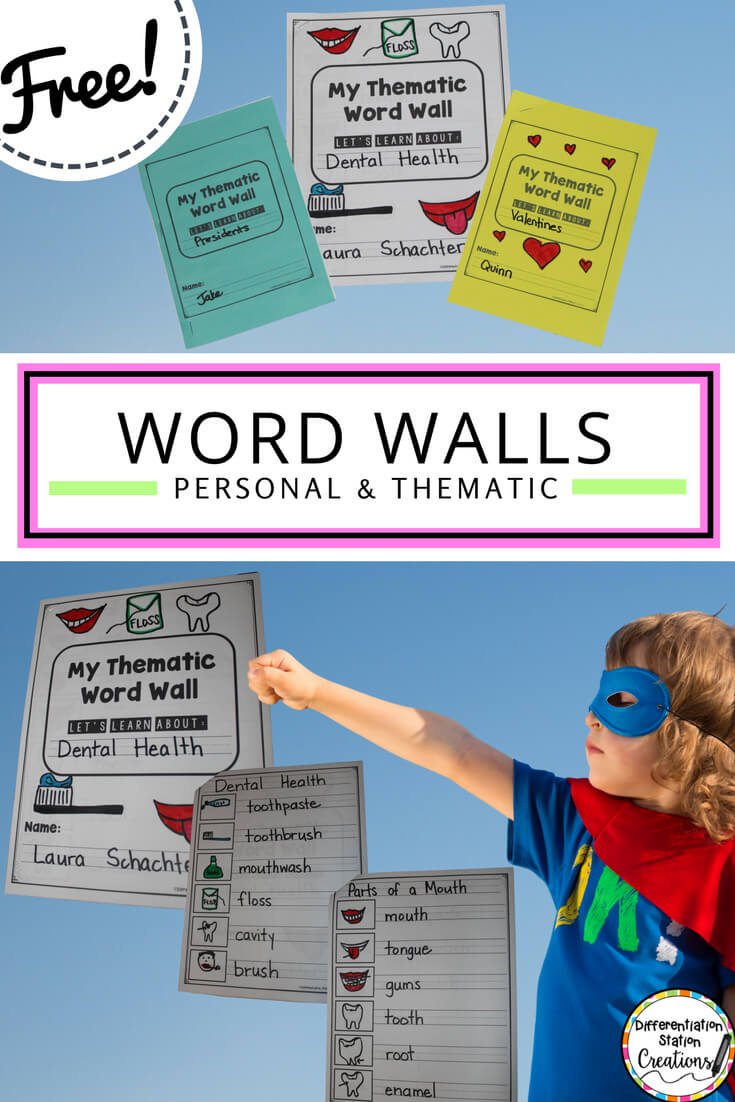 Free Personal Word Walls: Student Made Thematic Word Walls Inside Personal Word Wall Template