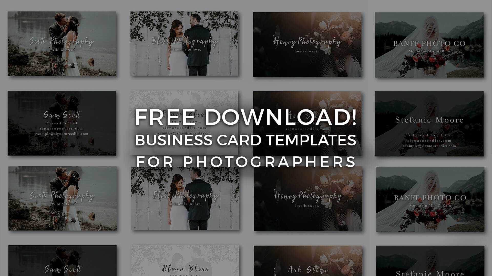 Free Photographer Business Card Templates! - Signature Edits Throughout Free Business Card Templates For Photographers