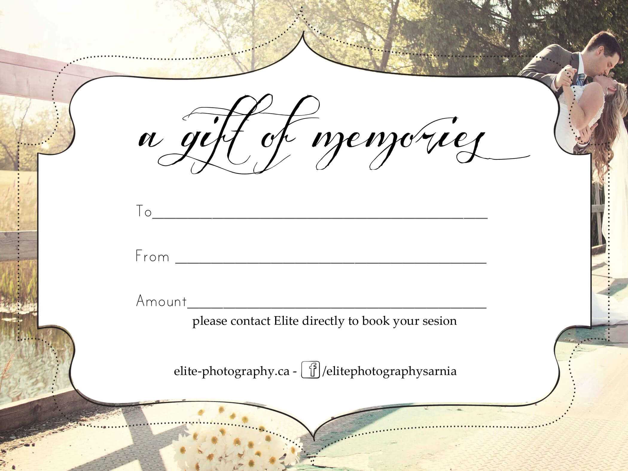 Free Photography Gift Certificate Throughout Free Photography Gift Certificate Template