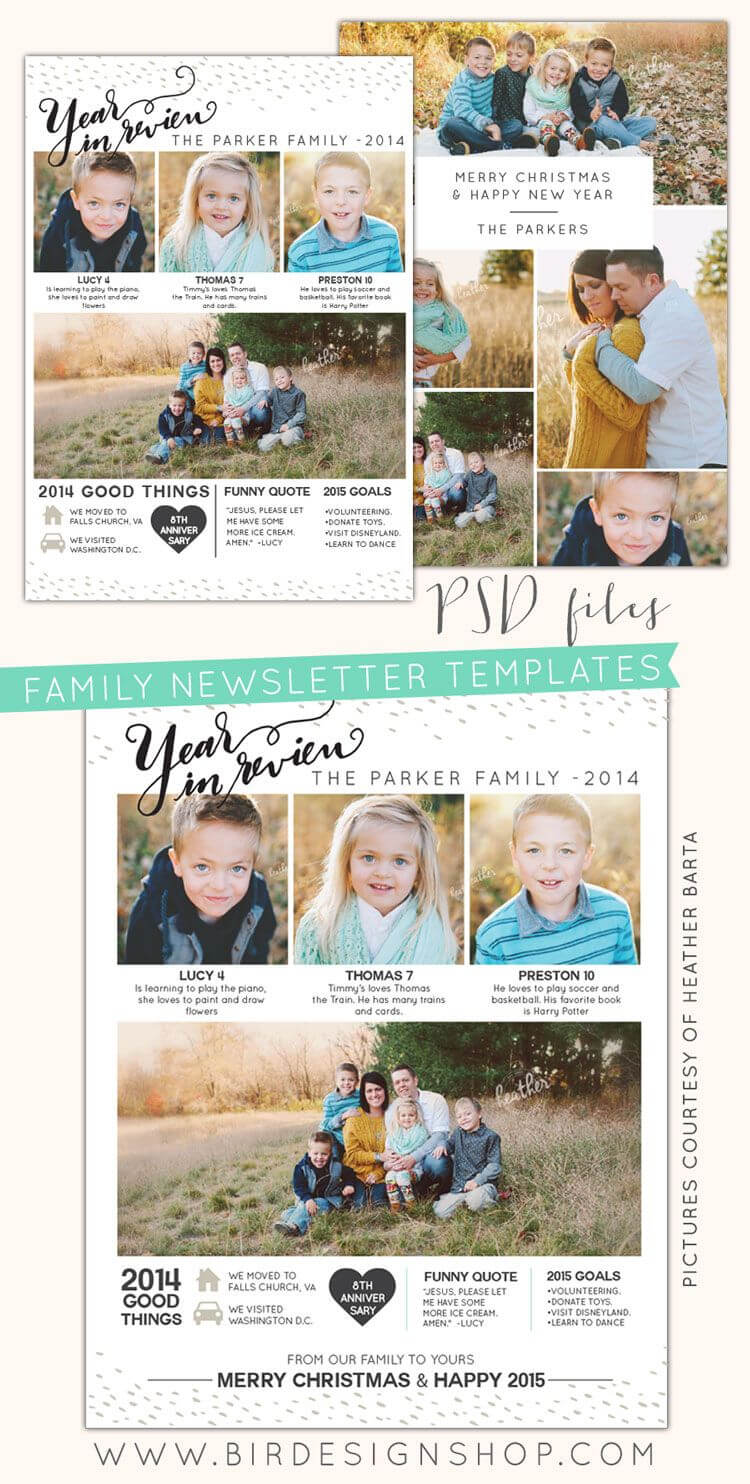 Free Photoshop Download + Year In Review Newsletters With Free Photoshop Christmas Card Templates For Photographers