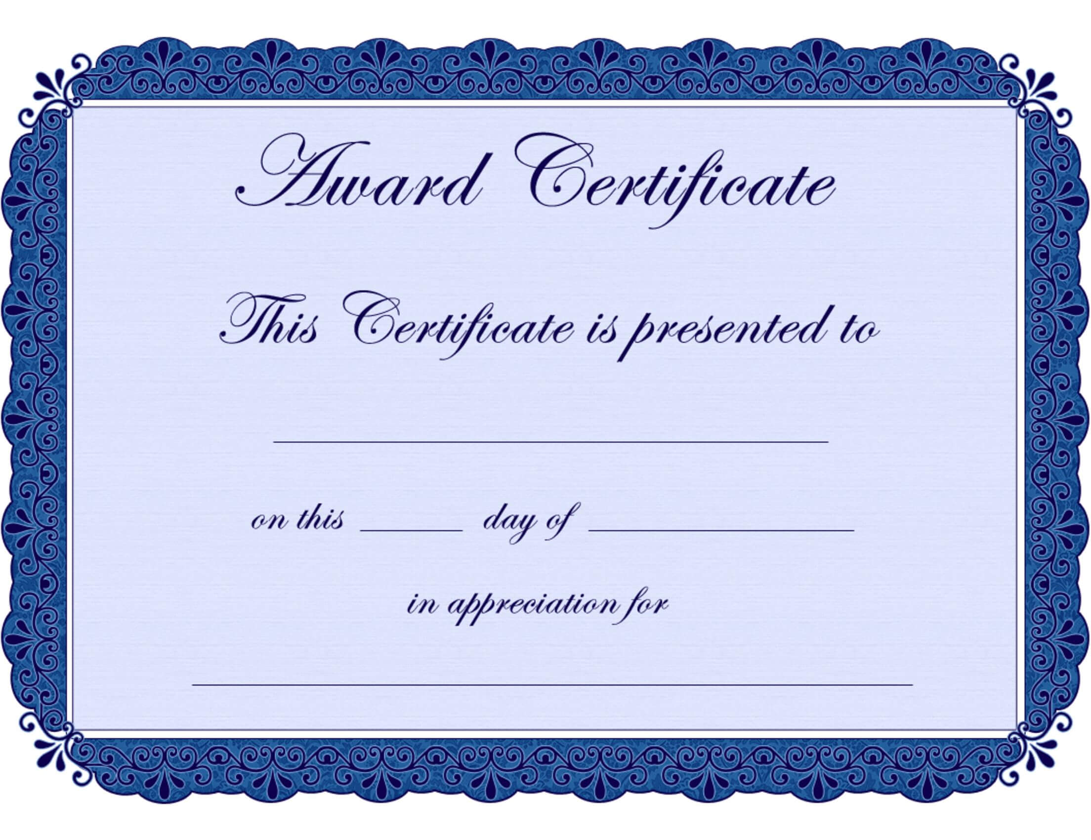 Free Printable Award Certificate Borders | Award In Free With Regard To Free Printable Certificate Of Achievement Template