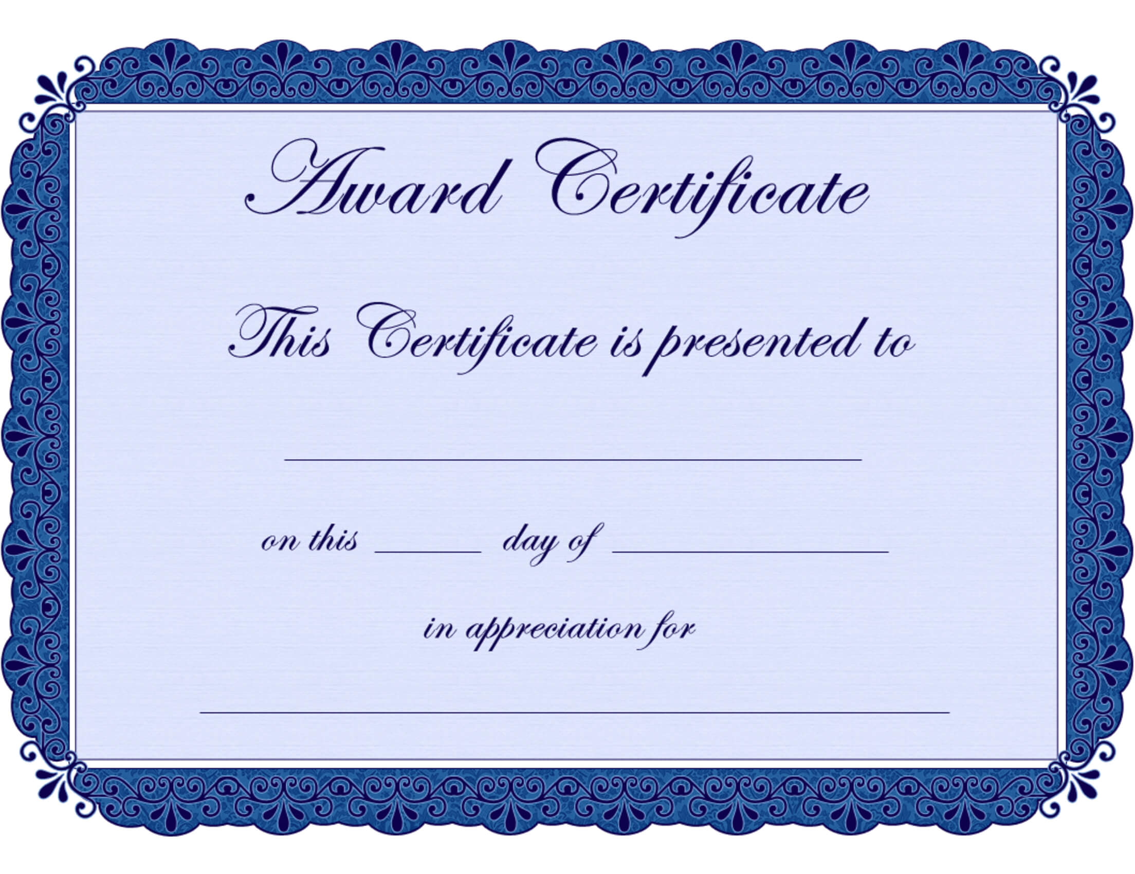 Free Printable Award Certificate Borders |  Award With Free Funny Award Certificate Templates For Word