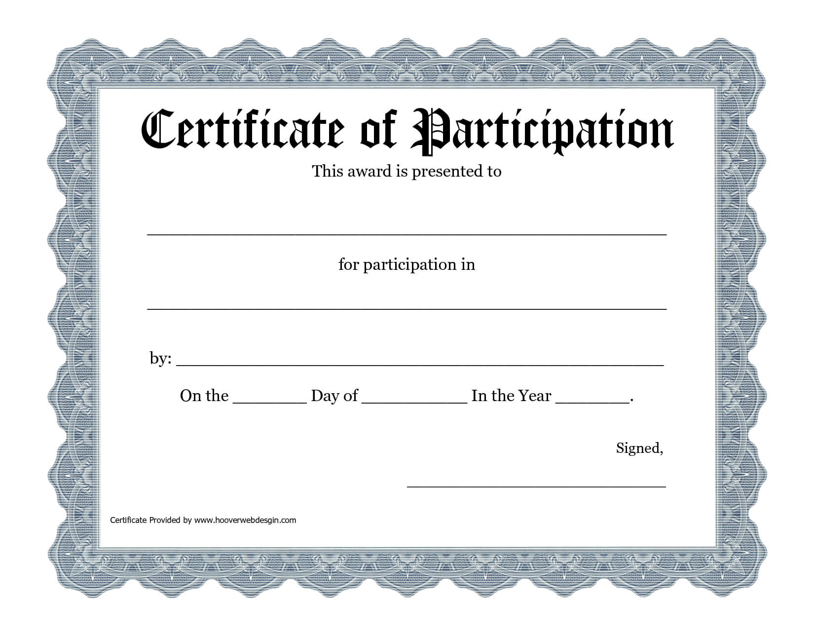 Free Printable Award Certificate Template – Bing Images For Certificate Of Participation Word Template