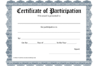 Free Printable Award Certificate Template - Bing Images for Certification Of Participation Free Template