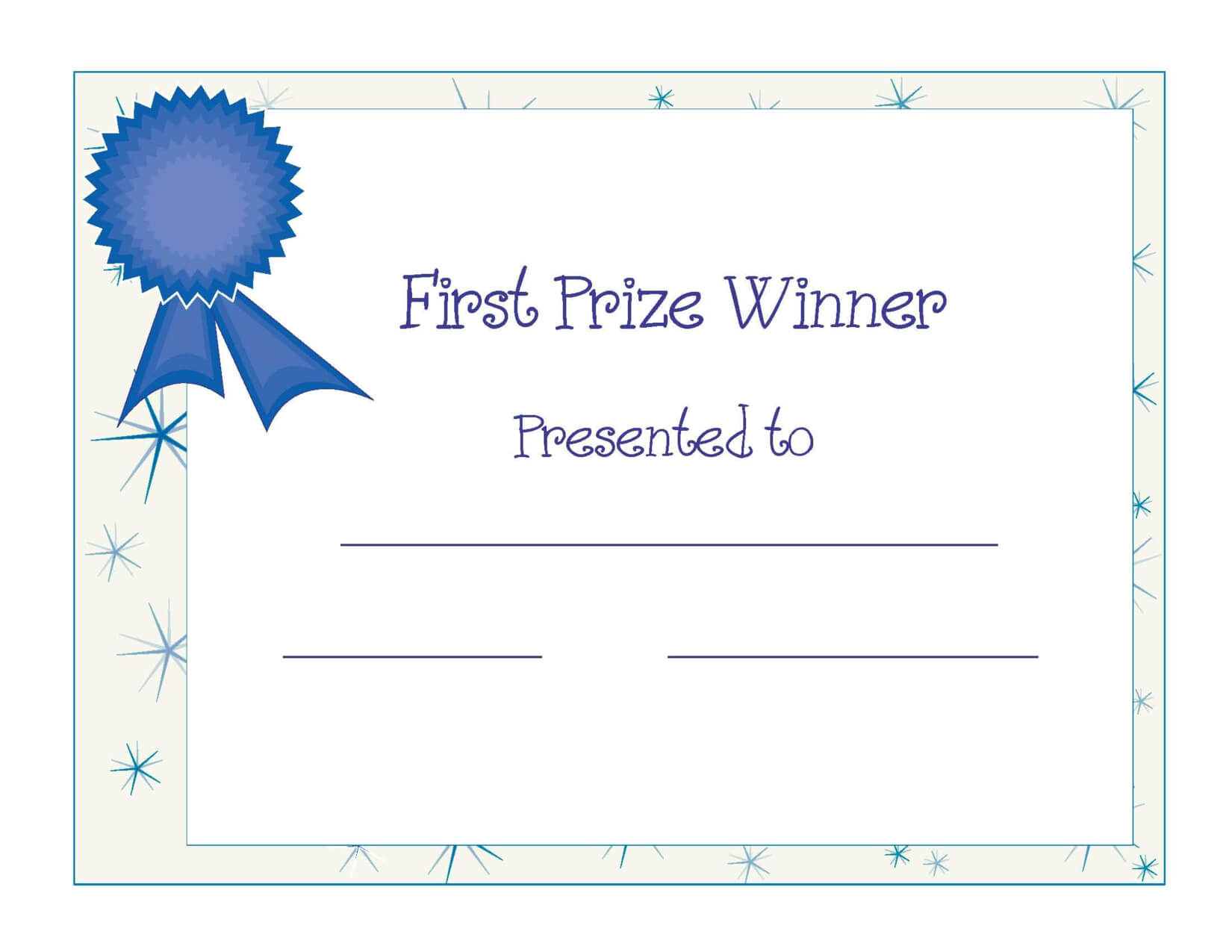 Free Printable Award Certificate Template | Free Printable For First Place Award Certificate Template