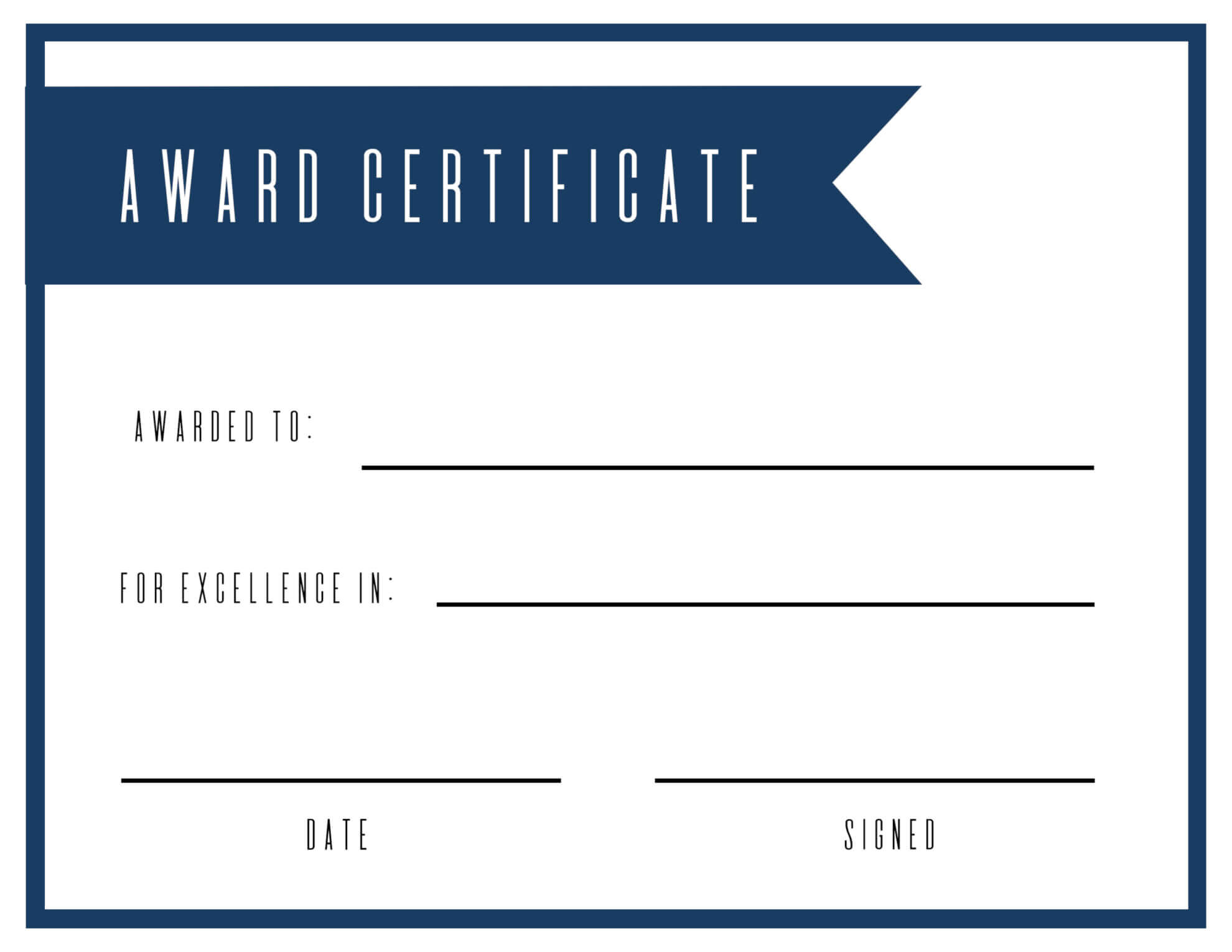 Free Printable Award Certificate Template – Paper Trail Design In Update Certificates That Use Certificate Templates