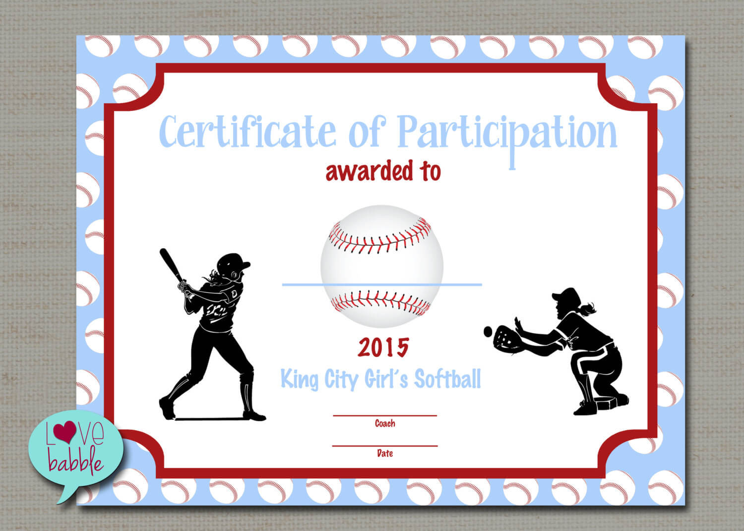 Free Printable Baseball Award Certificates Templates Pertaining To Softball Award Certificate Template