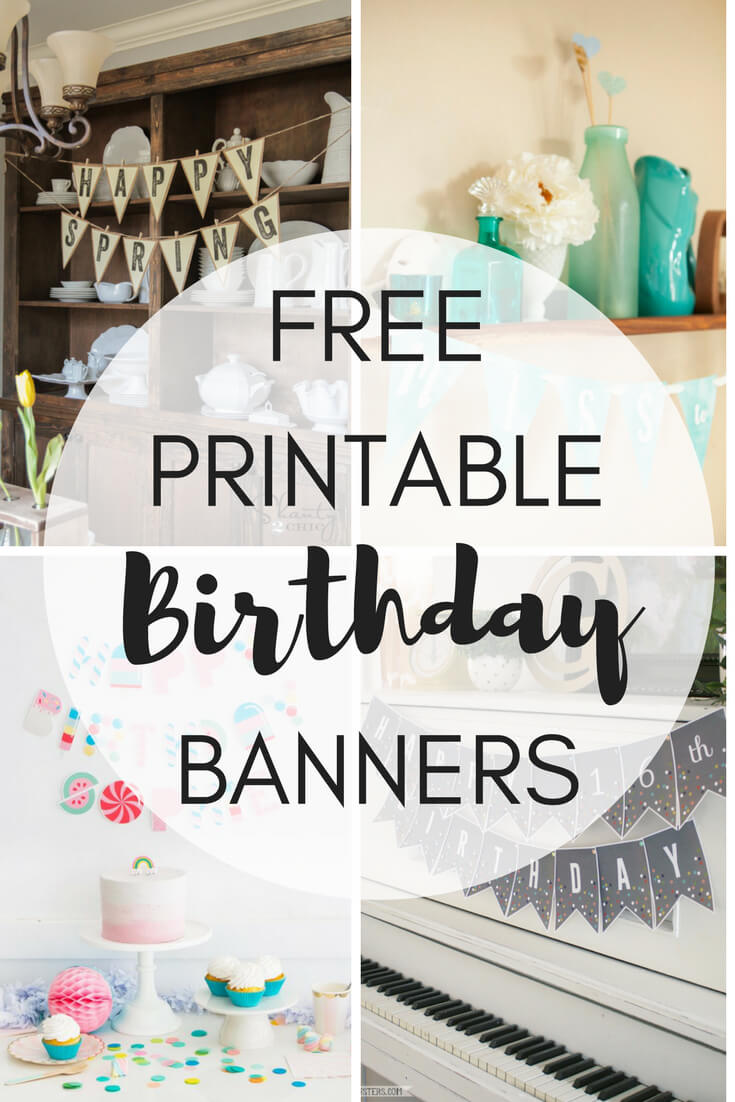 Free Printable Birthday Banners – The Girl Creative Throughout Diy Banner Template Free
