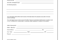 Free Printable Blank Bill Of Sale Form Template - As Is Bill for Blank Legal Document Template