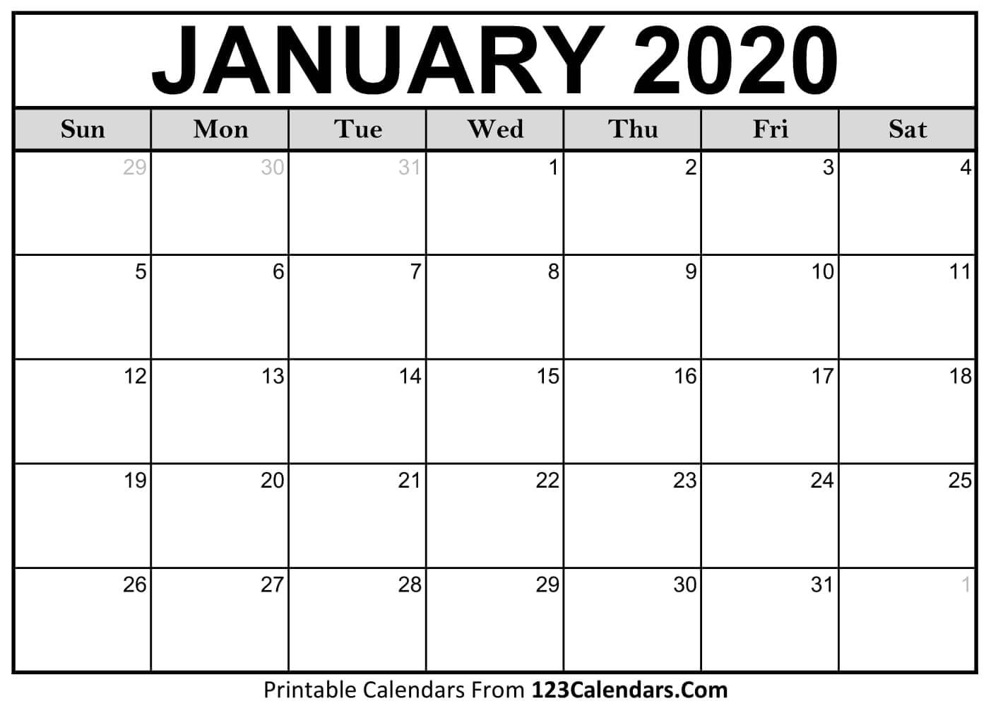 Free Printable Calendar | 123Calendars Regarding Blank Calander Template