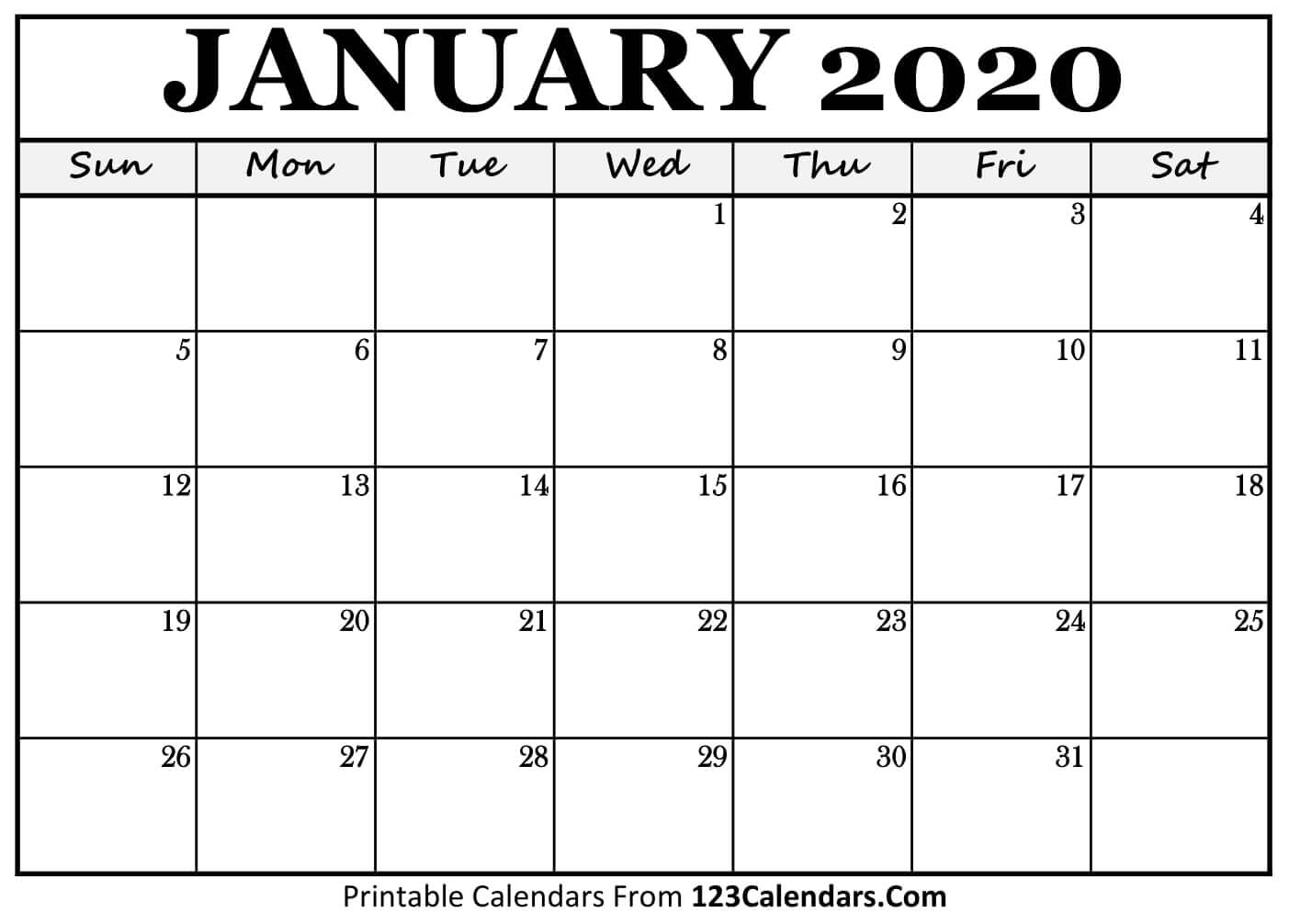 Free Printable Calendar | 123Calendars Regarding Blank Calender Template