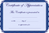 Free Printable Certificates Certificate Of Appreciation within Certificate Of Appreciation Template Free Printable