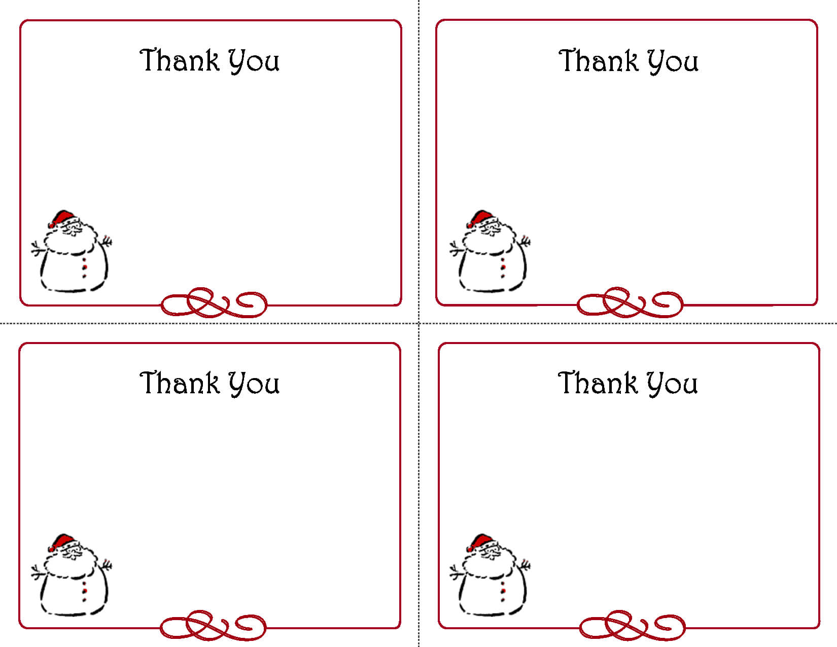 Free Printable Christmas Note Cards – Forza.mbiconsultingltd Regarding Thank You Note Cards Template