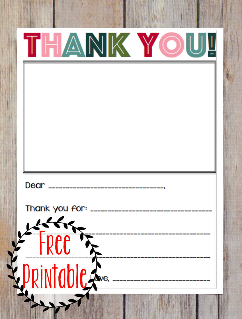 Free Printable Christmas Thank You Note For Kids Pertaining To Christmas Thank You Card Templates Free