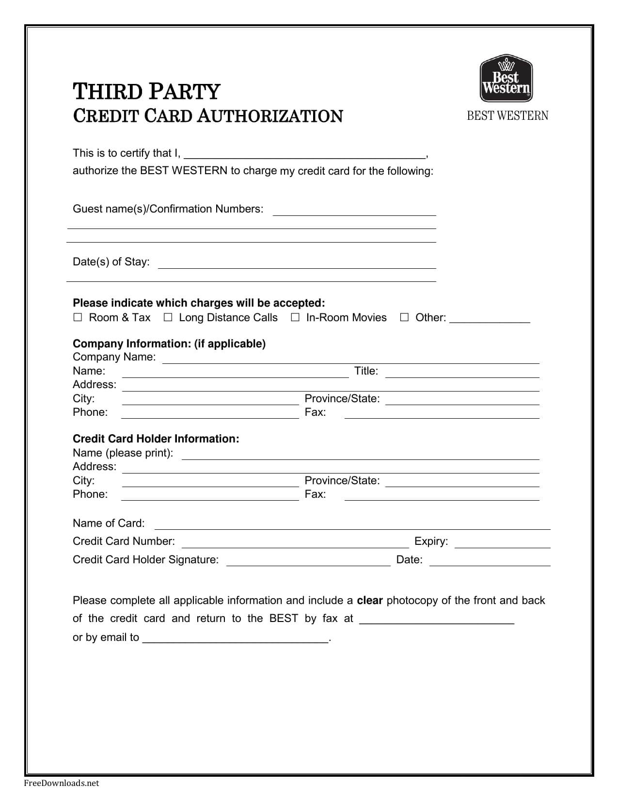Free Printable Credit Card Authorization Form – Forza In Credit Card Payment Form Template Pdf