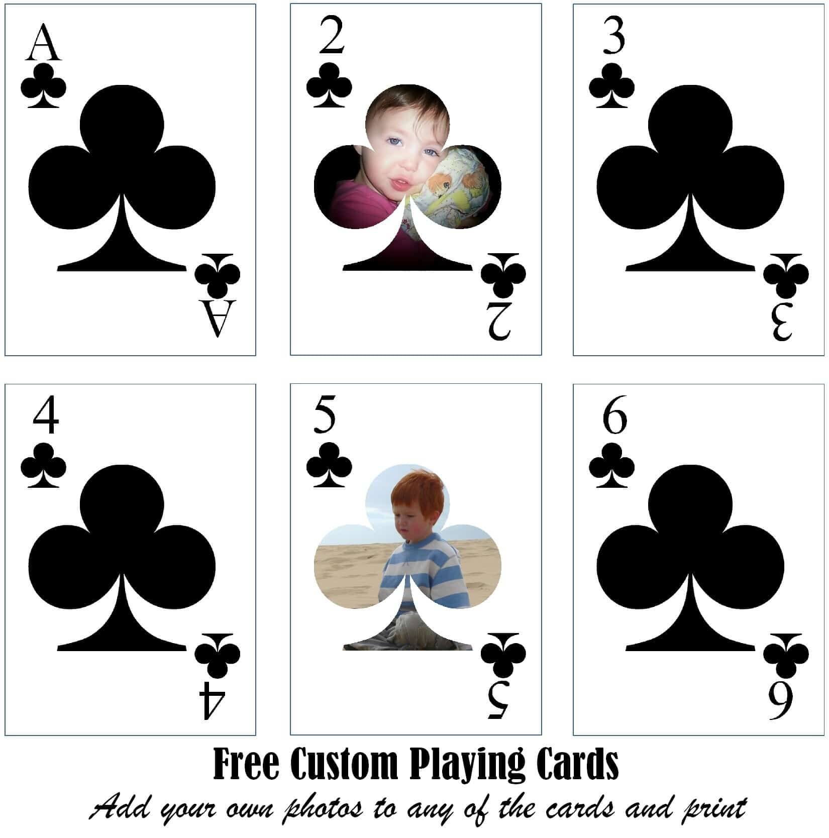 Free Printable Custom Playing Cards | Add Your Photo And/or Text In Free Printable Playing Cards Template