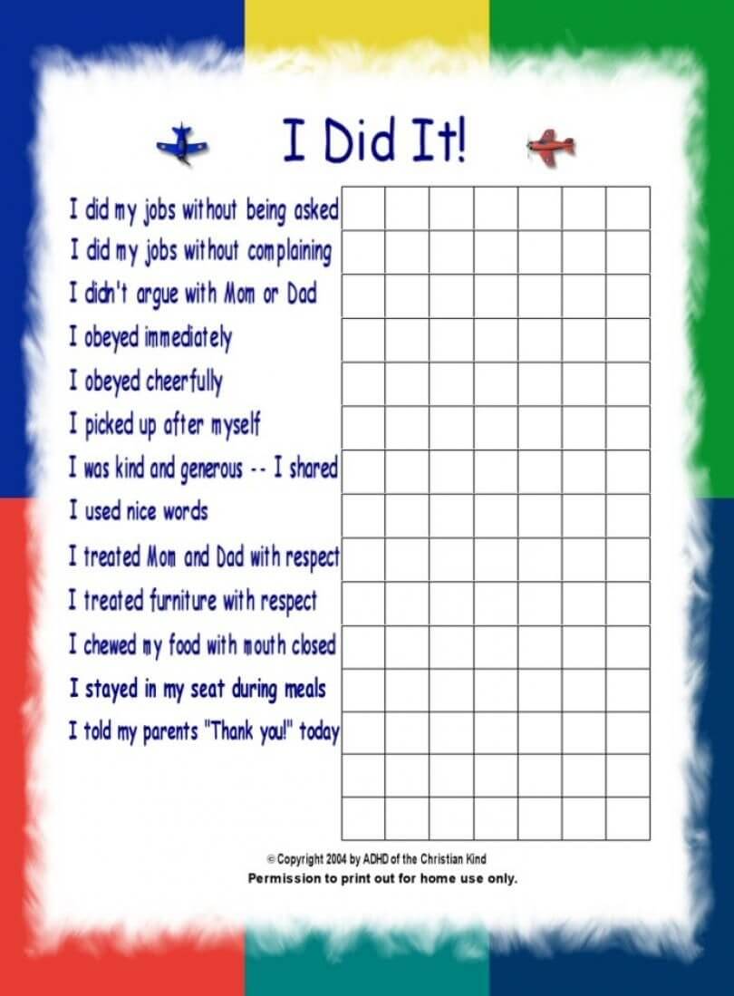 Free Printable Daily Routine Chart | Trouble Shooting A Throughout Daily Report Card Template For Adhd