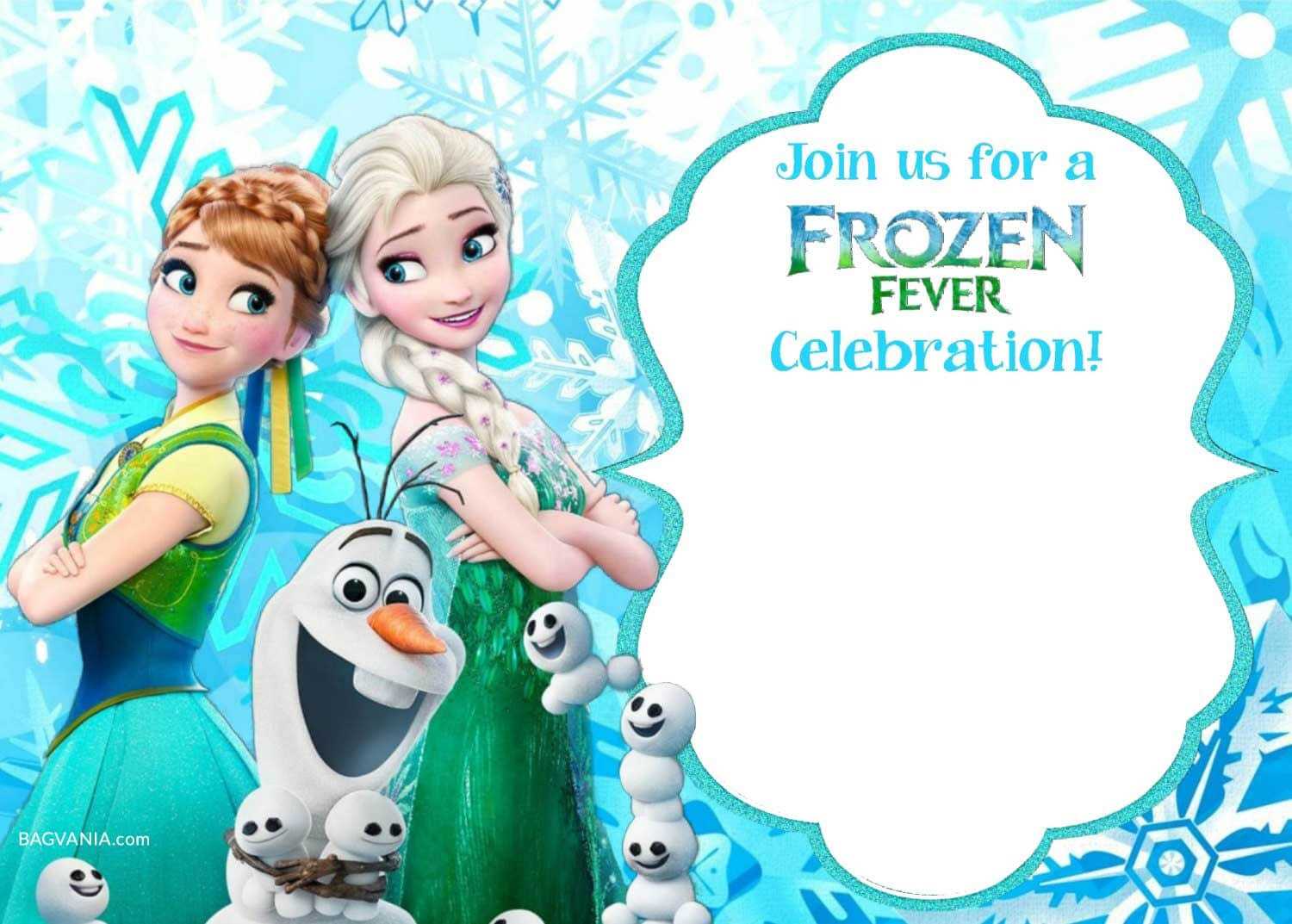 Free Printable Frozen Invitation Templates | Bagvania Free Pertaining To Frozen Birthday Card Template