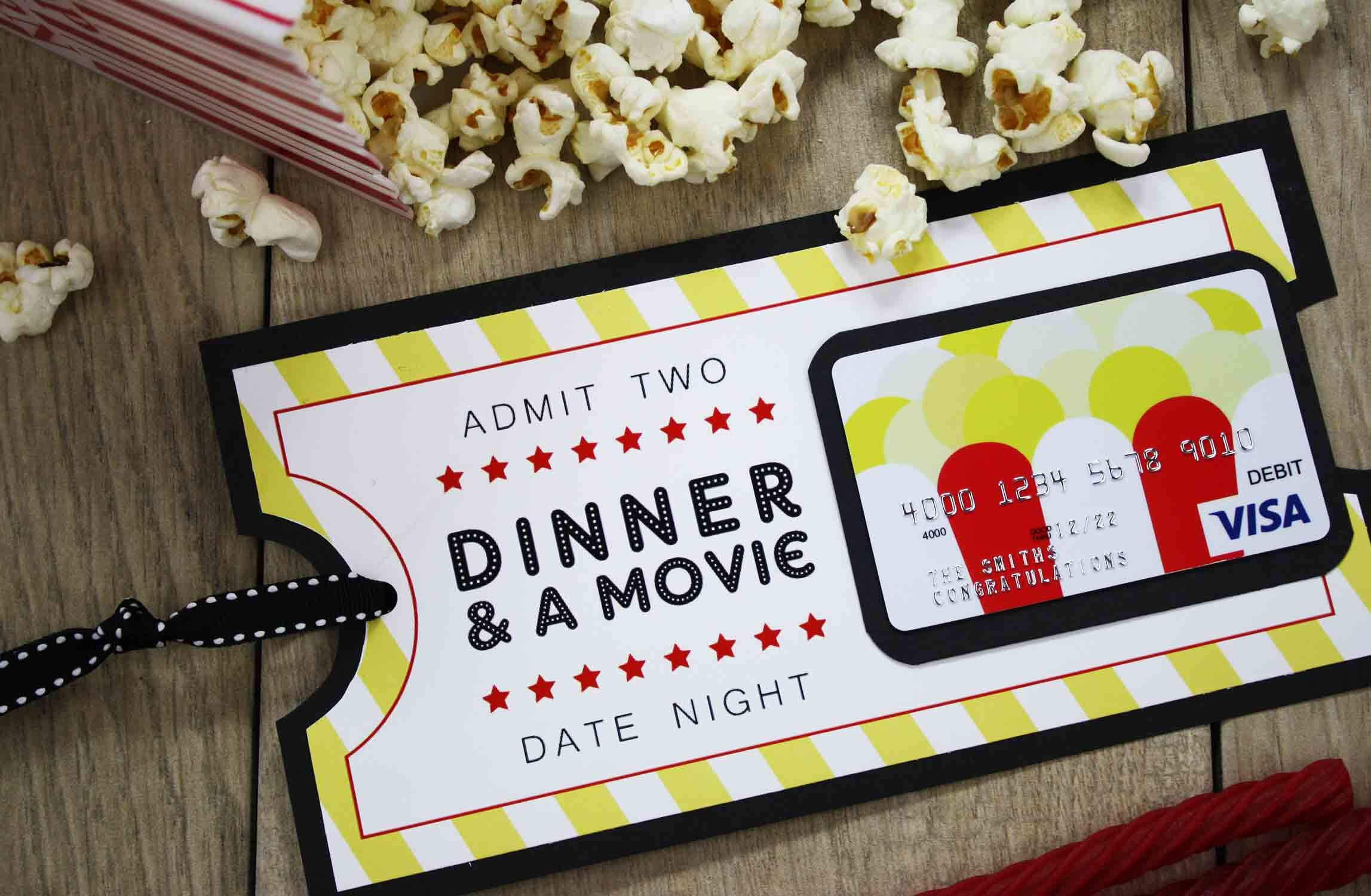 Free Printable} Give Date Night For A Wedding Gift | Date Within Movie Gift Certificate Template