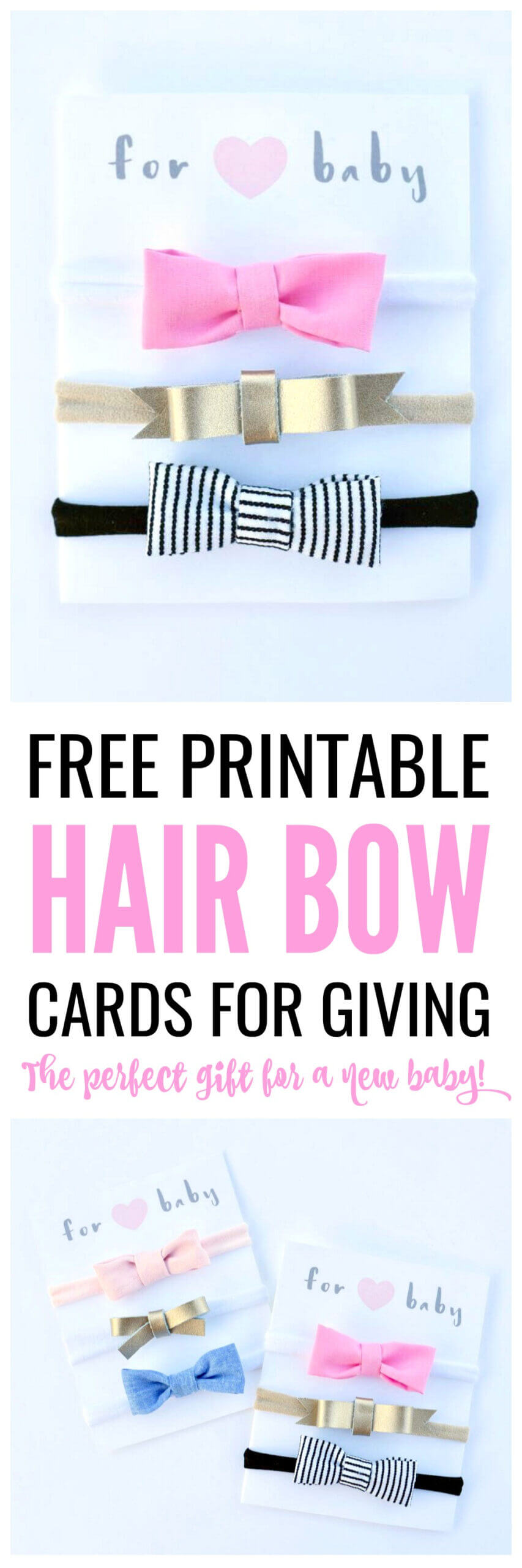 Free Printable Hair Bow Cards For Diy Hair Bows And With Regard To Headband Card Template