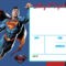 Free Printable Justice League Invitation Template | Birthday Pertaining To Superman Birthday Card Template