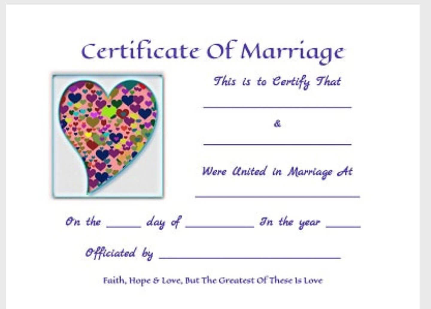 Free Printable Keepsakemarriage Certificates Www.thisjoyous For Love Certificate Templates